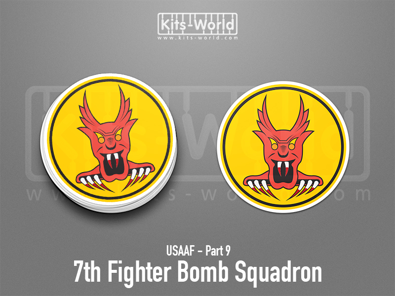 Kitsworld SAV Sticker - USAAF - 7th Fighter Bomber Squadron Height: 100 mm 